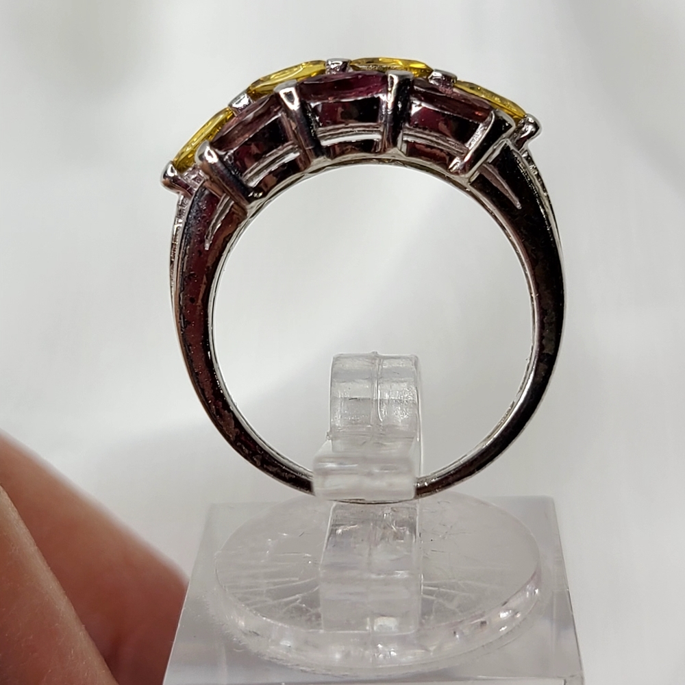 Tourmaline Multi Color Gemstone Ring - Picture 4 of 12